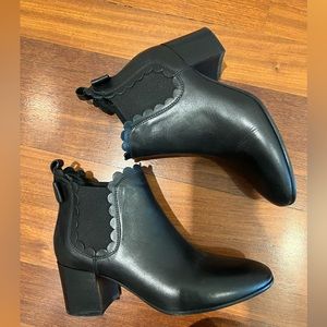 Kate Spade Black leather booties